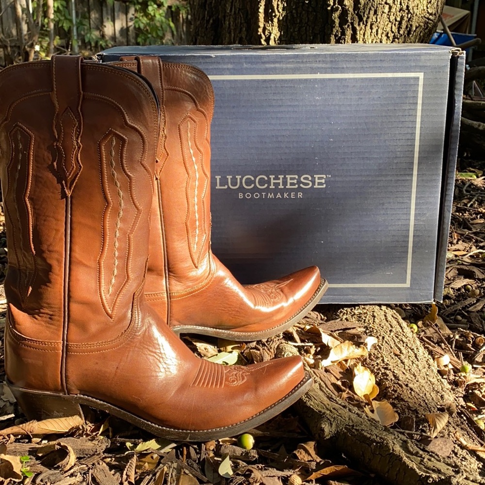 Lucchese Brown/Tan Cowgirl Boots